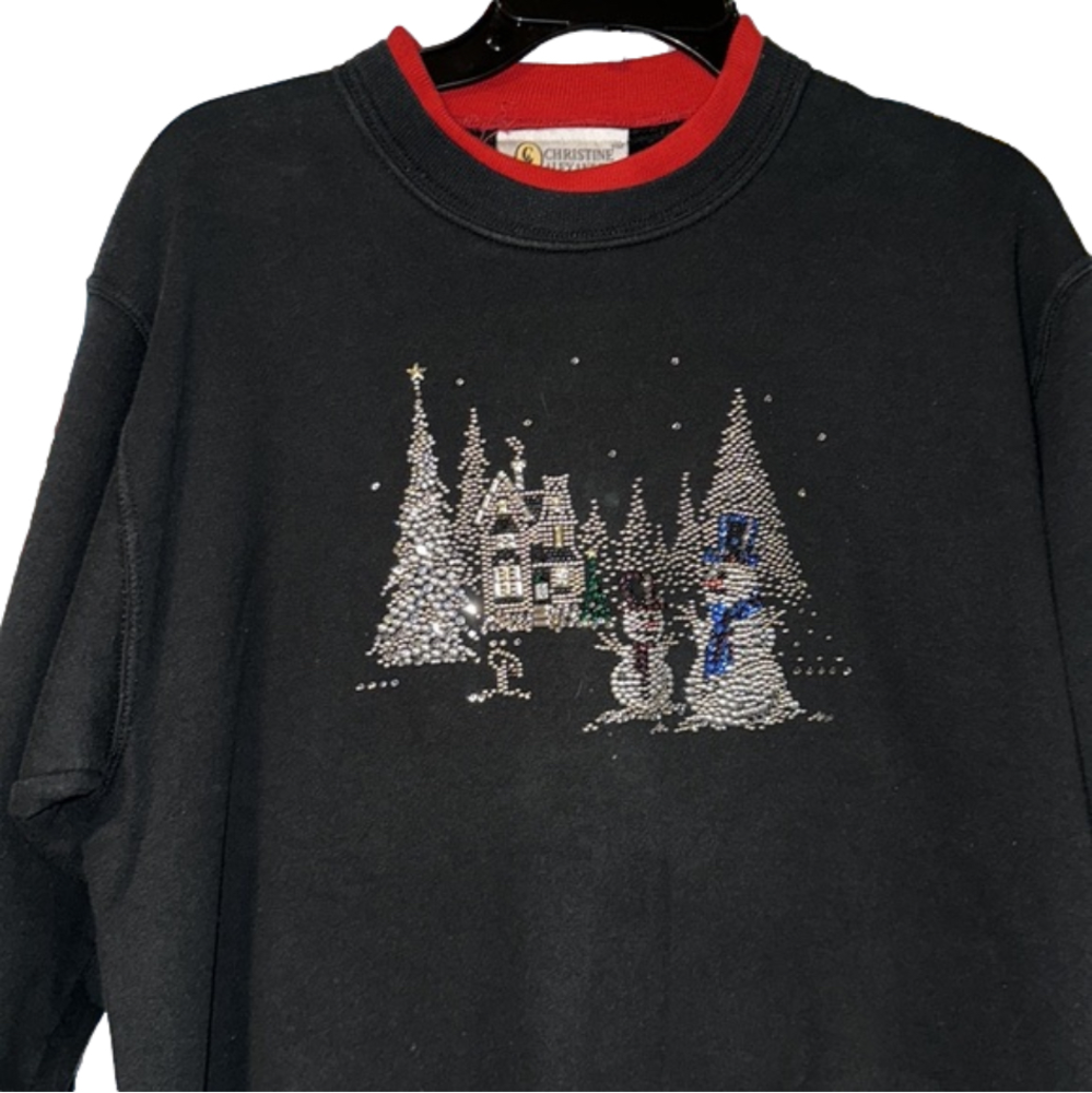 Christine Alexander Swarovski Crystal Crewneck